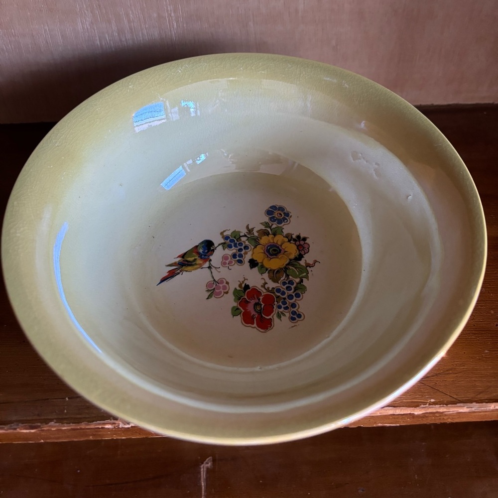 Vintage Floral Ceramic Bowl